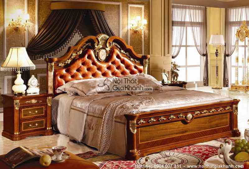 Giường Ngủ Tân Cổ Điển Khung Gỗ Sồi Cao Cấp Classic GI509-18
