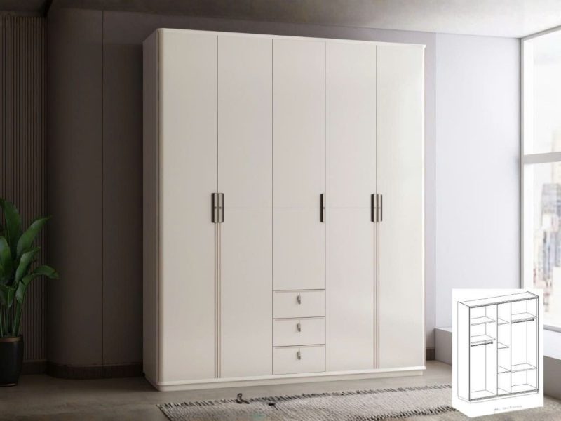 Tủ Áo Hiện Đại 5 Cánh TU6815-5