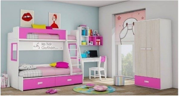 Giường tầng trẻ em cho bé gái