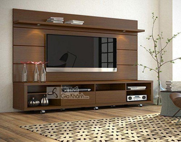 Những mẫu kệ tivi gỗ tuyệt đẹp cho phòng khách