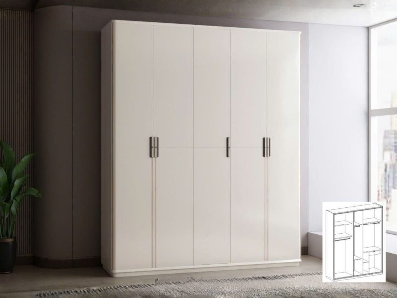 Tủ Áo 5 Cánh Hiện Đại TU6805-5