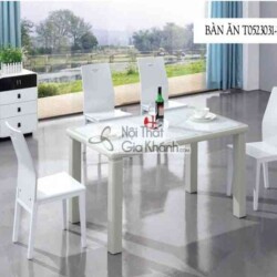 Bàn ăn mặt kính vân rạn T0523031-1