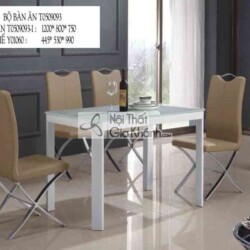 Bộ bàn ăn mặt kính đơn giản T0509093