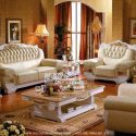 Bộ sofa 123 cổ điển nhập khẩu cho phòng khách đẹp SBW303S-123