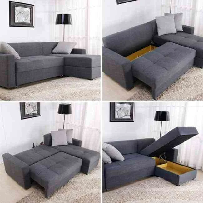 Sofa giường thông minh nhập khẩu — cơ chế kéo trượt ra thành giường ngủ tiêu chuẩn