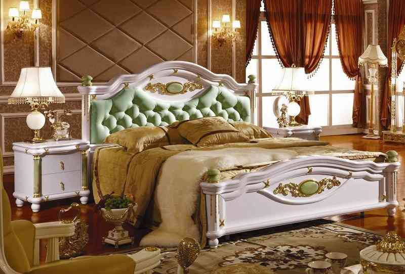Giường ngủ đẹp màu xanh gỗ MFC KH3020A