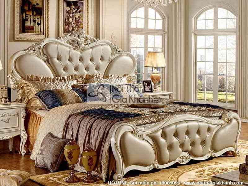 Giường ngủ đôi êm ái phong cách Pháp 8811AL
