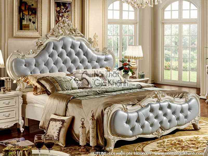 Giường ngủ đôi êm ái phong cách Pháp 8815A