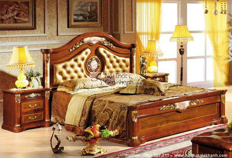 Giường ngủ 1m8 cổ điển cao cấp GI511-18
