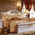 Giường ngủ gỗ sồi trắng đơn giản & đẹp KH3026A