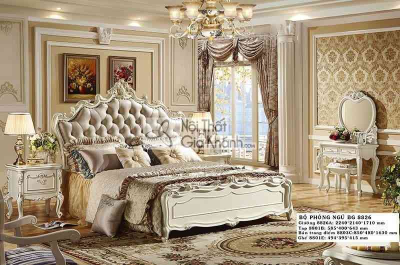 Giường ngủ phong cách Pháp sang trọng 8826AL