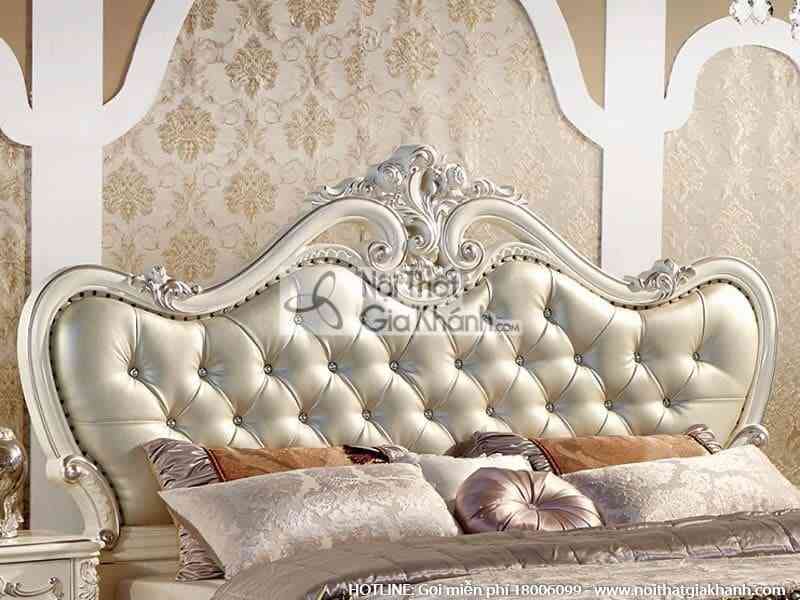 Mẫu giường ngủ đẹp màu trắng French White GI8802H