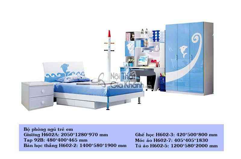 Bộ phòng ngủ cá heo mẫu mới H602BG