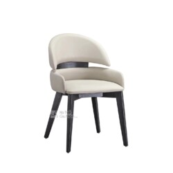 Ghế ăn GHY922 được chụp từ góc chếch phía trước, nổi bật với thiết kế hiện đại và thanh lịch. Ghế có phần lưng tựa và đệm…