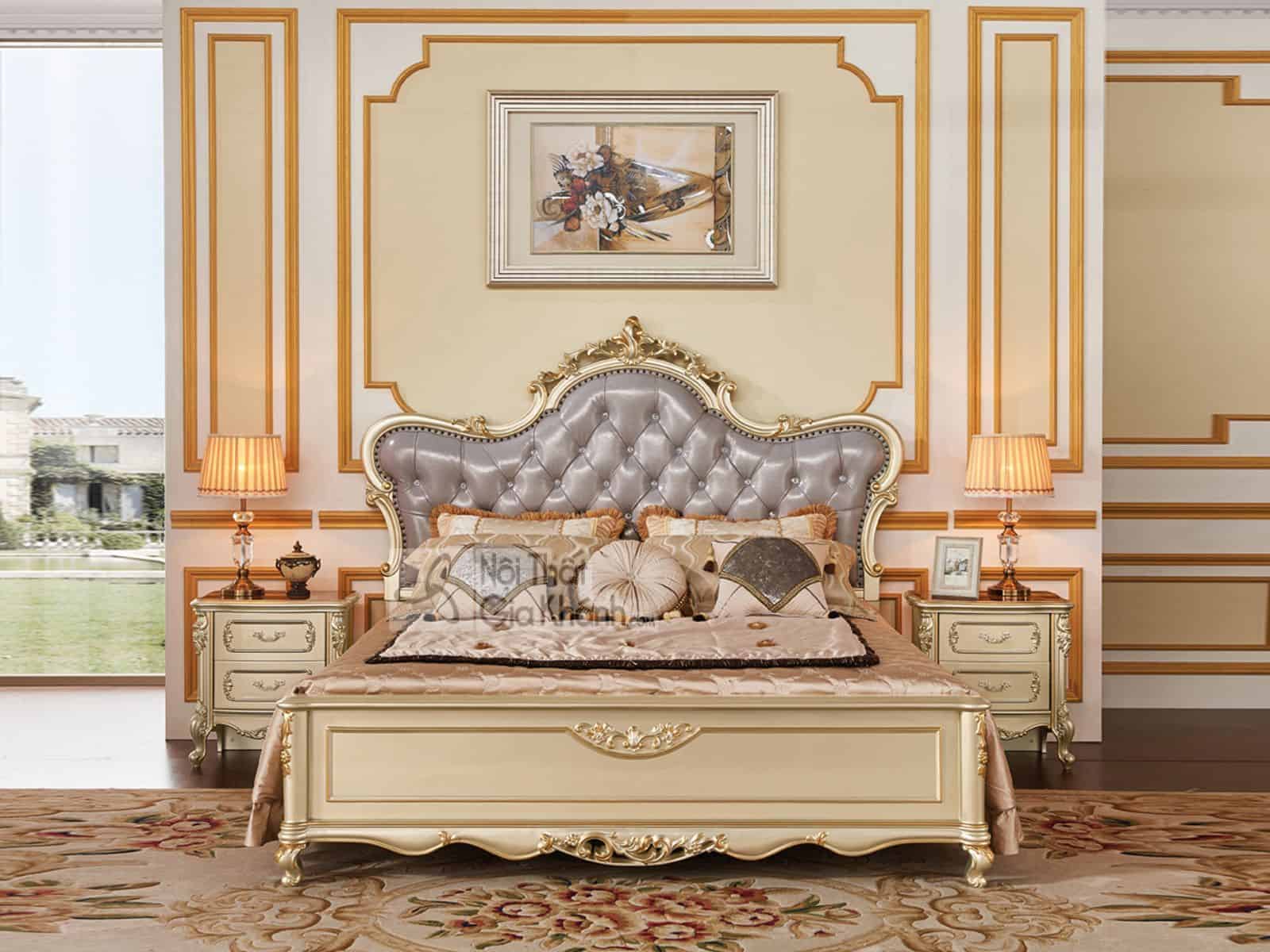 Giường ngủ gỗ đẹp nhập khẩu cao cấp GI8835A (Mẫu mới nhất)