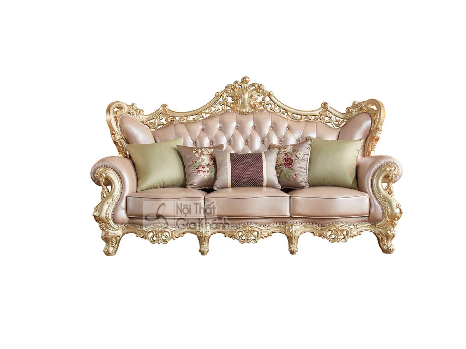Bộ sofa tân cổ điển màu rượu sampanh SB921A-123