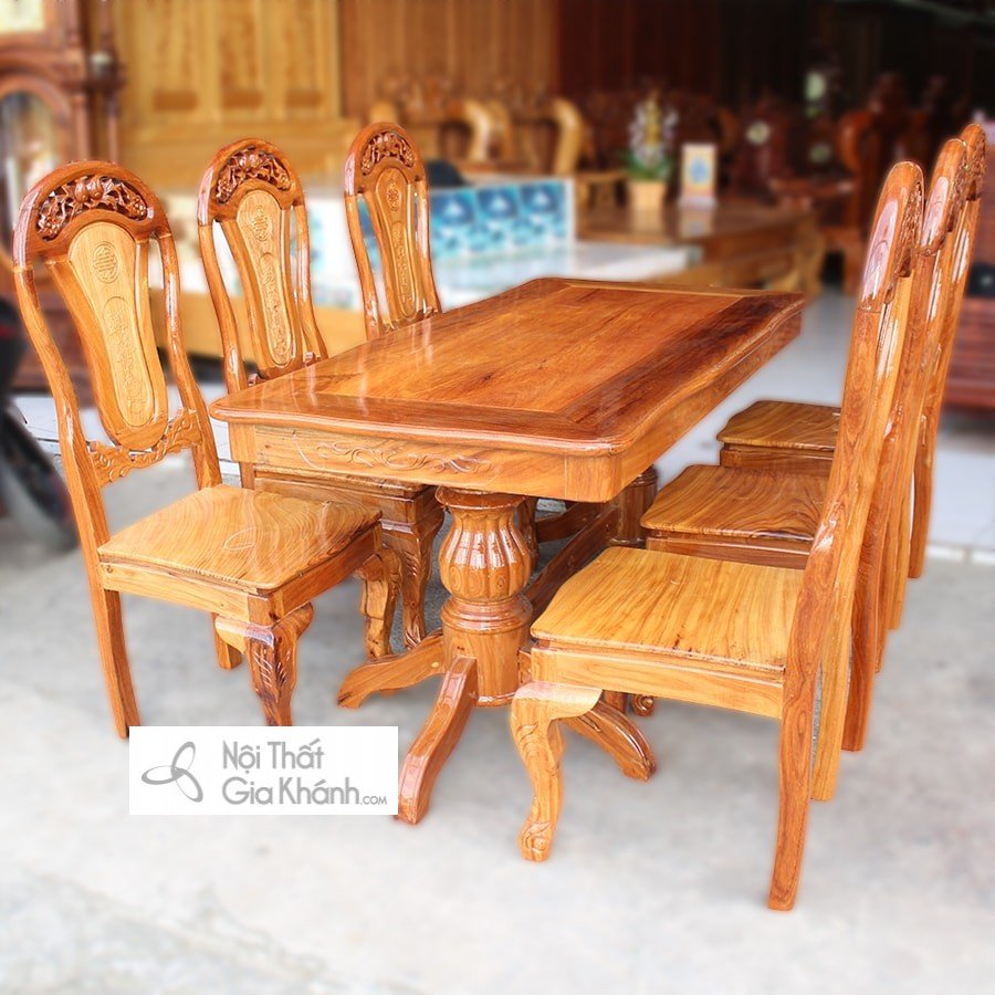 Có những loại gỗ hương nào? Cách nhận biết gỗ hương 24 Bộ Bàn Ăn Gỗ Hương Đẹp Hình Chữ Nhật