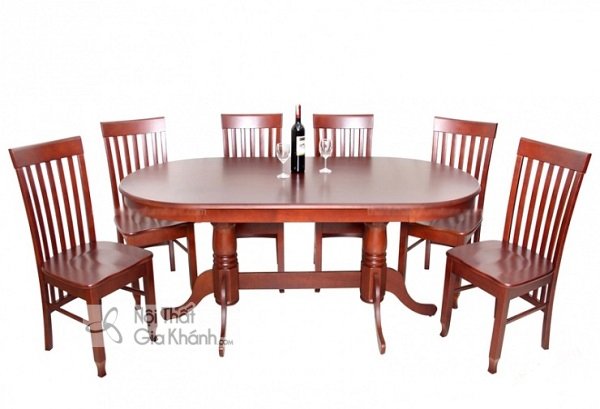 Giải đáp thắc mắc gỗ xoan đào có bị mọt không? 17 Bộ Bàn Ghế Ăn Hình Oval Bằng Gỗ Xoan Đào