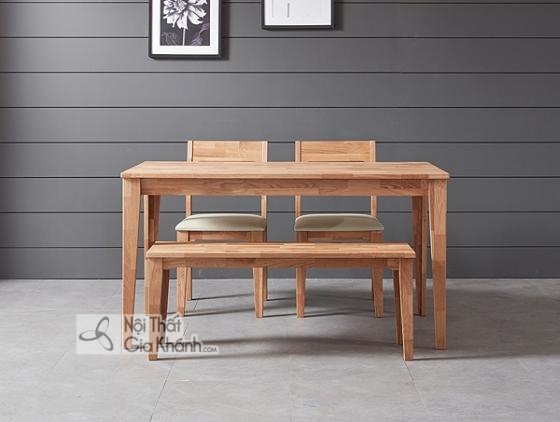 Gỗ cao su - nguyên liệu sản xuất đồ nội thất không thể thay thế 18 Bộ Bàn Ăn Gỗ Cao Su Có 2 Kiểu Ghế
