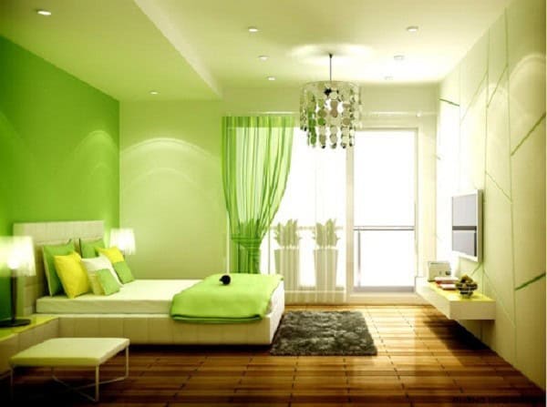 10 mẫu nhà sơn tường màu xanh tươi mát 13 Sơn Nhà Màu Xanh Đậm Phù Hợp