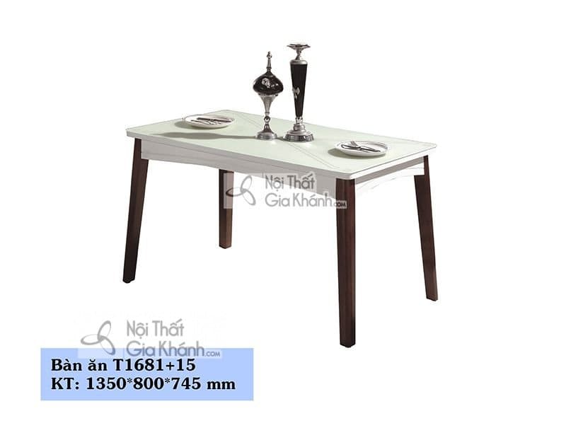 Bàn ăn 1m35 mặt kính cường lực