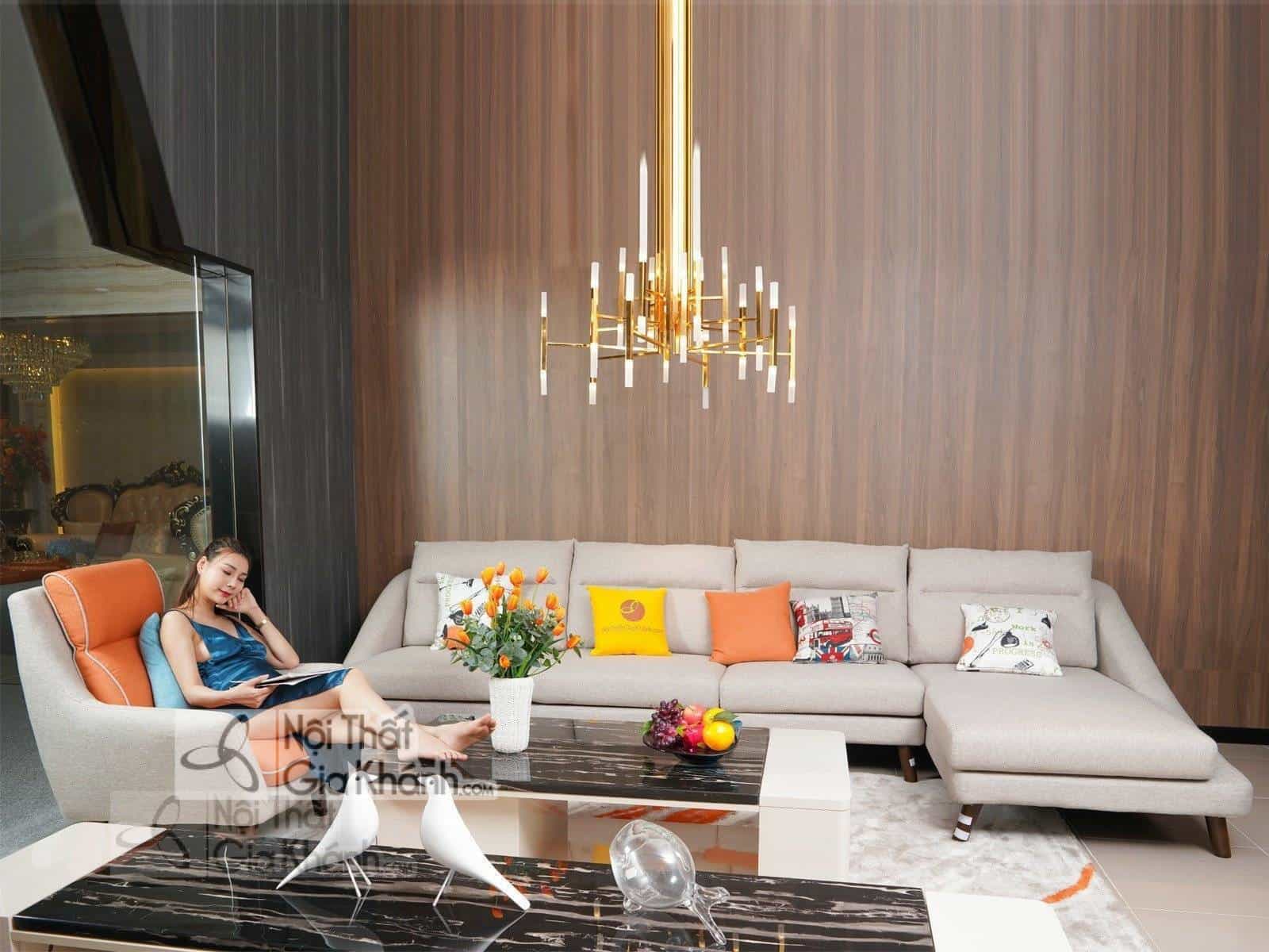 Bộ sofa nỉ phòng khách nhập khẩu 3307SF