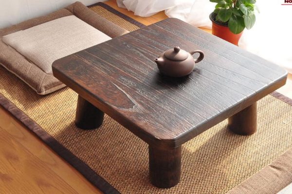 Mẫu bàn trà kiểu Nhật kết hợp bếp điện thông minh