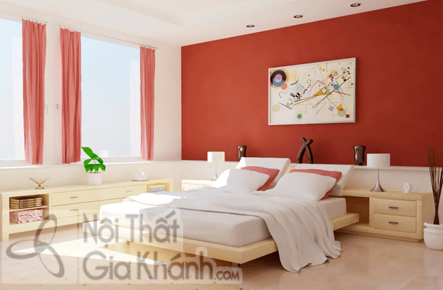Bộ sưu tập nhà sơn tường màu đỏ cá tính 12 Sơn Tường Màu Đỏ Với Sắc Đỏ Cam