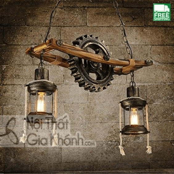 Chiếc đèn led thả trần này được lấy ý tưởng từ những chiếc đèn dầu ngày xưa.