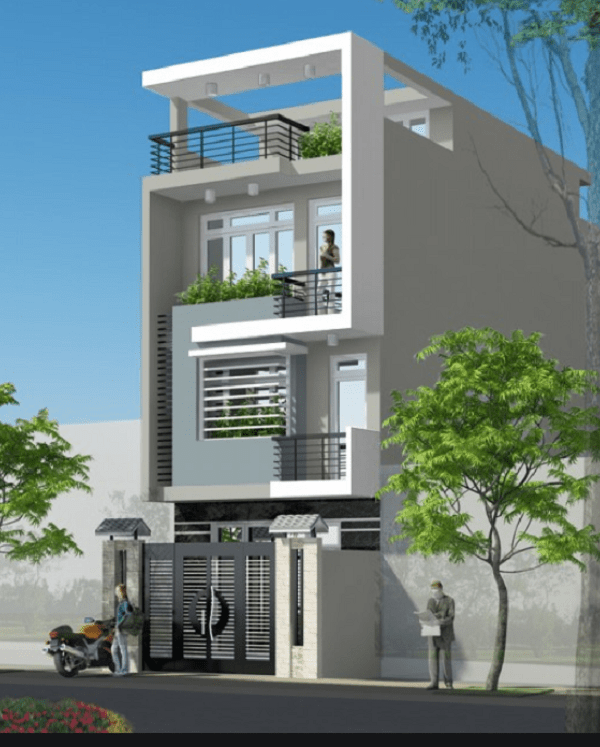 Phối màu sơn cho nhà ống đẹp thu hút 14 Màu Sơn Nhà Ống Đẹp Màu Lạnh