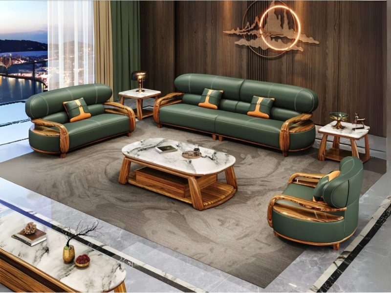 Bộ Sofa Gỗ Mun Nhập Khẩu SBF1903-124