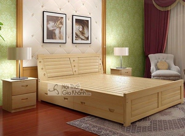 Giường gỗ sồi Nga