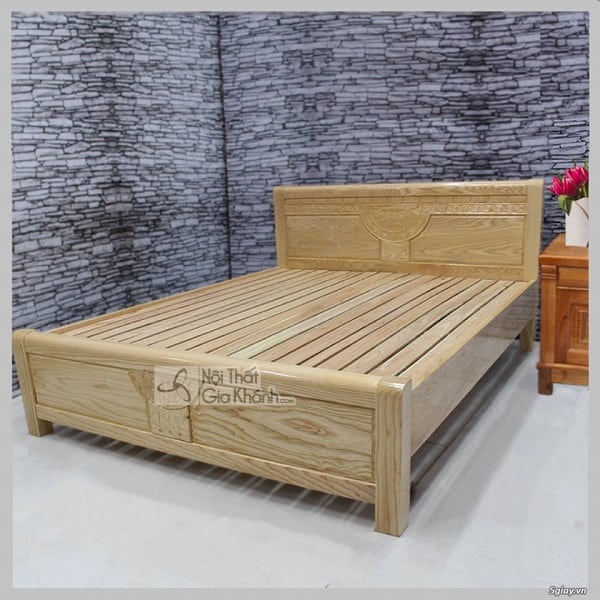 Giường gỗ sồi Nga 1m6