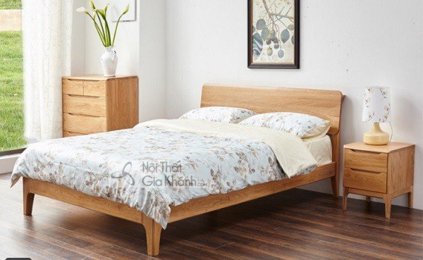 Giường gỗ sồi 1m8