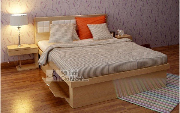 Mẫu giường ngủ gỗ sồi tân cổ điển