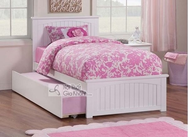 giường trắng hồng đáng yêu