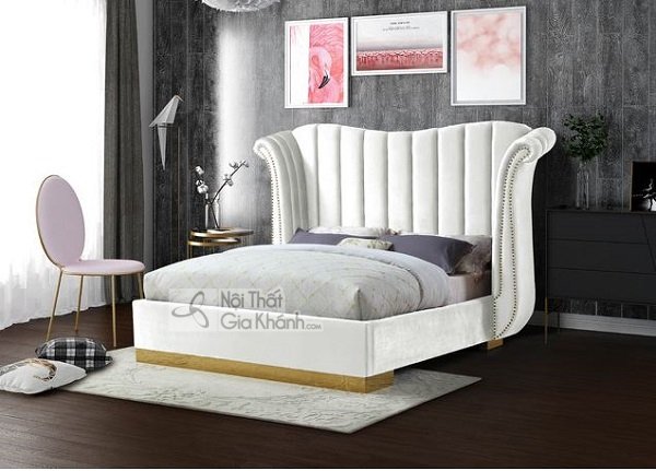 giường ngủ màu trắng cách điệu
