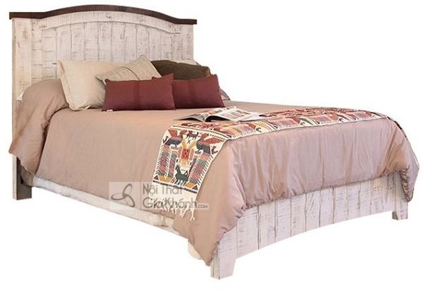 giường ngủ gỗ trắng hồng