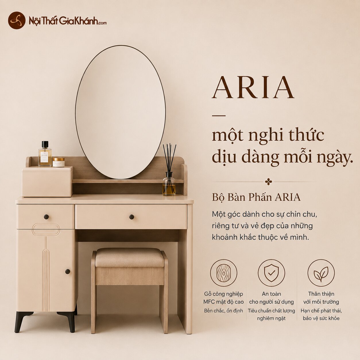 Bộ Bàn Phấn ARIA