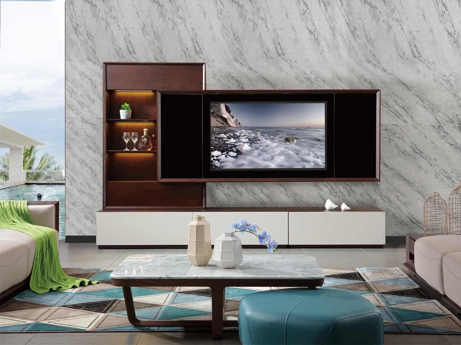 Điểm danh 50 mẫu kệ tivi gỗ hot nhất trên thị trường 122 Kệ Ti Vi Gỗ Hiện Đại Cho Phòng Khách 1803Bk