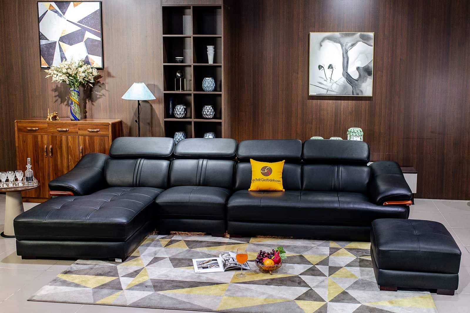Sofa da bò nhập khẩu Malaysia chất lượng đỉnh cao 73 Sofa Da 3 Băng Góc Trái St0672-3-C1