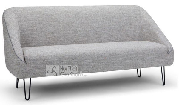 sofa màu xám lông chuột chân sắt