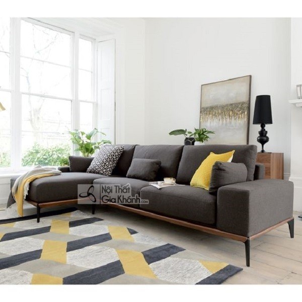 sofa xám phong cách ý