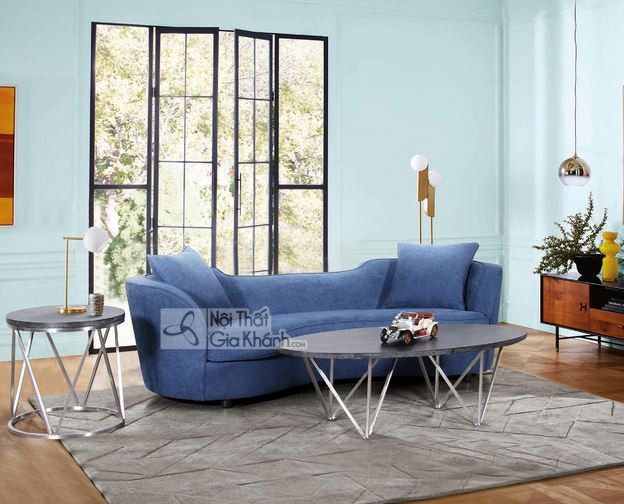 sofa bành màu xanh