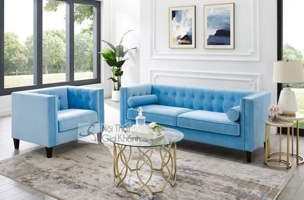 sofa xanh coban