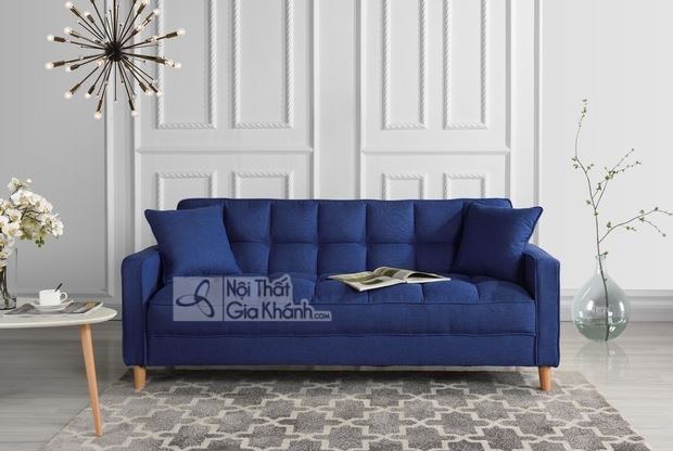 sofa màu xanh dương dài