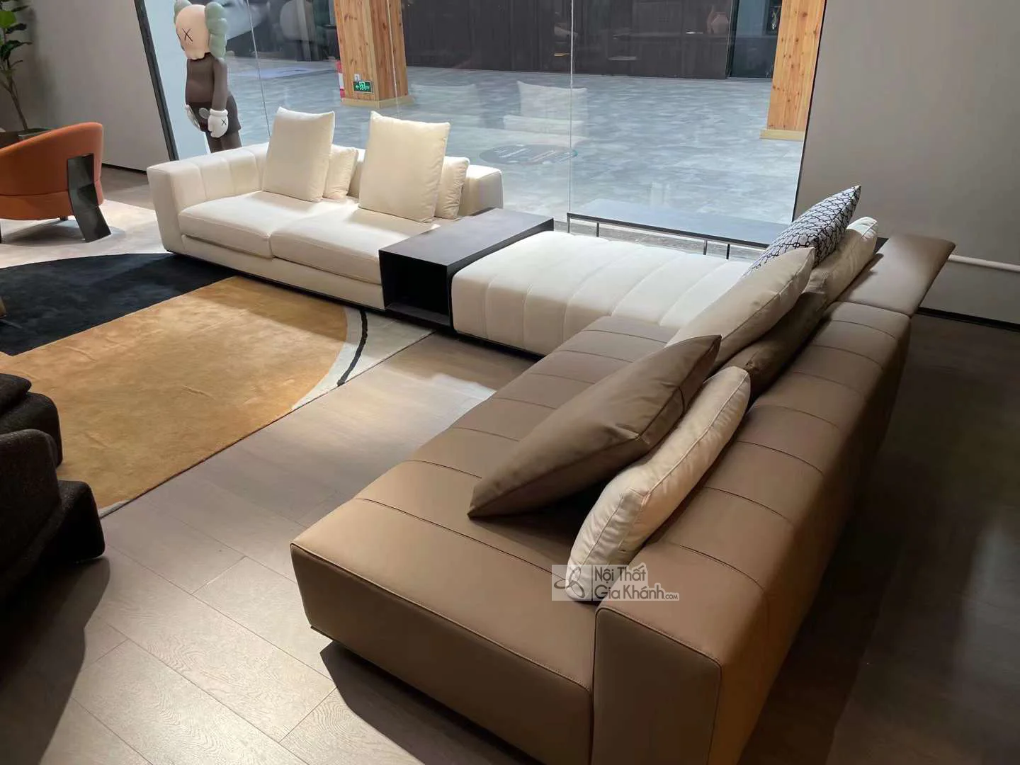 Bộ Sofa Góc Phong Cách Ý Gọn Gàng Cho Phòng Khách SF2201-1