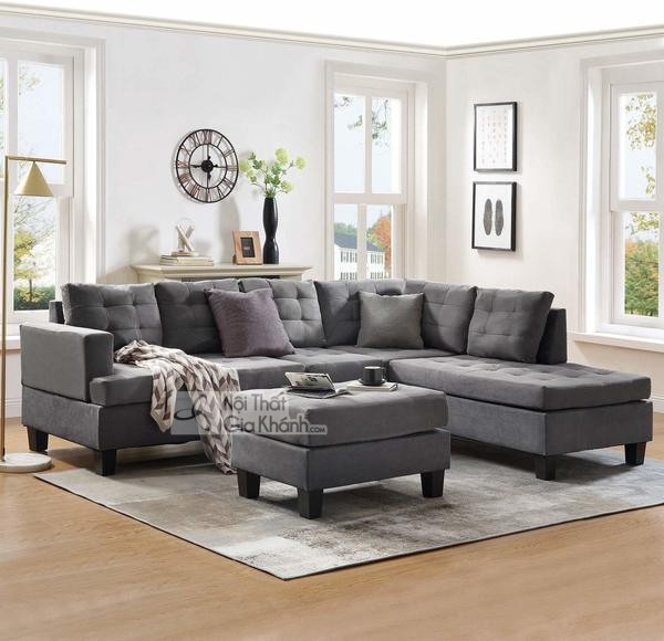 sofa màu xám lông chuột cao cấp