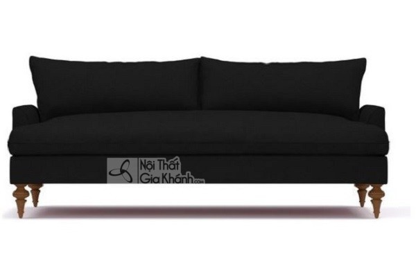 ghế sofa màu đen chân gỗ