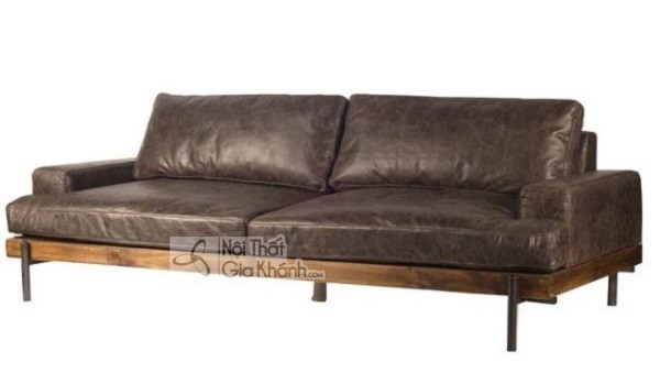 ghế sofa da nhật khung gỗ